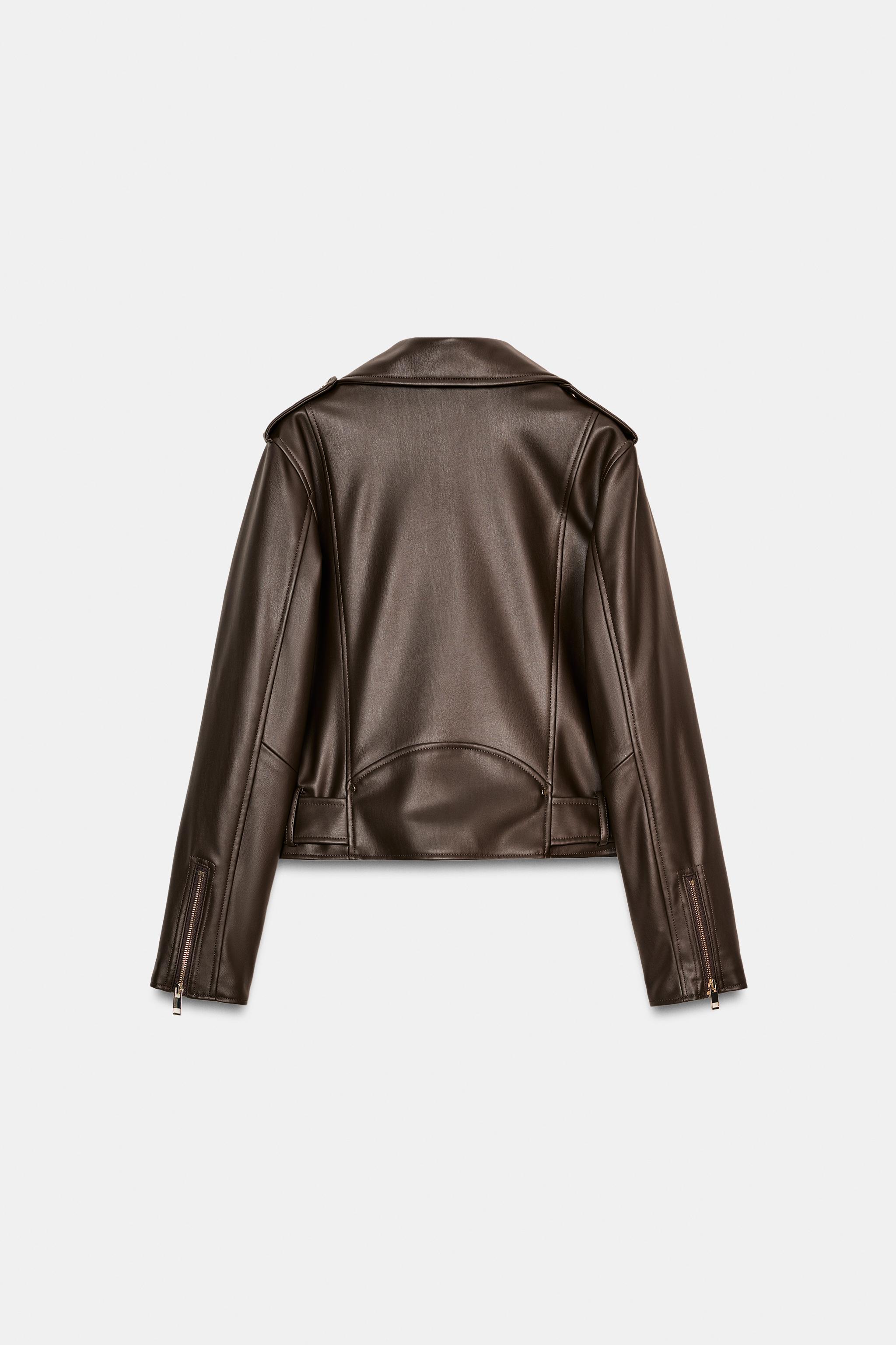 BLOUSON DE MOTARD MATIÈRE SYNTHÉTIQUE
